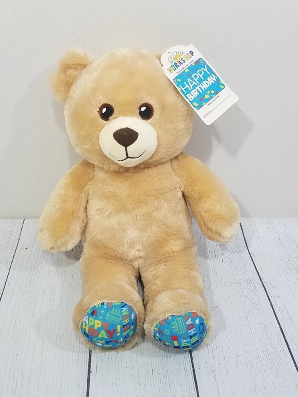Build A Bear Workshop HAPPY BIRTHDAY Bear Stuffed Animal Plush 16" 2022